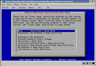 Partition a hard disk