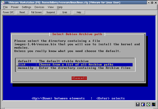 Archive location alternatives