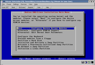 Menu: Configure device driver modules.