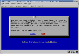 External modules? Prompt screen...