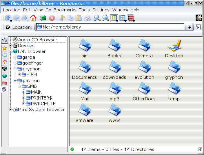 Konqueror does the Samba, and SSH to boot.