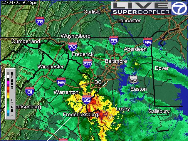 Doppler Radar image from WJLA Doppler Radar image from WJLA