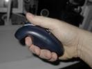 The Gyration mouse, sitting on a desk surface...
