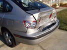 The stove-in rear end of my Elantra