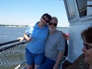 Barbara, Bob, and Marcia on the boat.