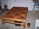 Coffee table before first poly coat