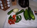 Veg from the garden one July evening