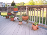 Bilbrey back deck herb garden